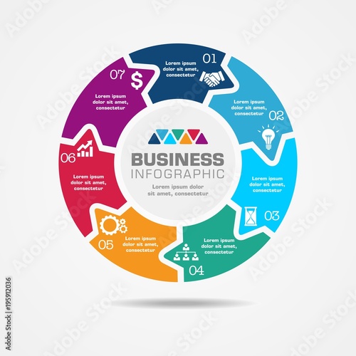project planning and business success, infographic presentation
