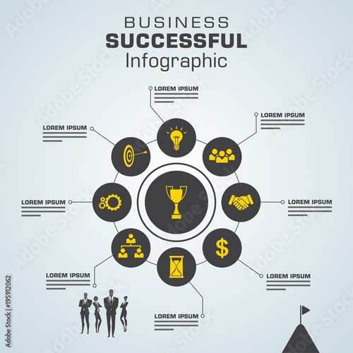 infographic description of work and success.