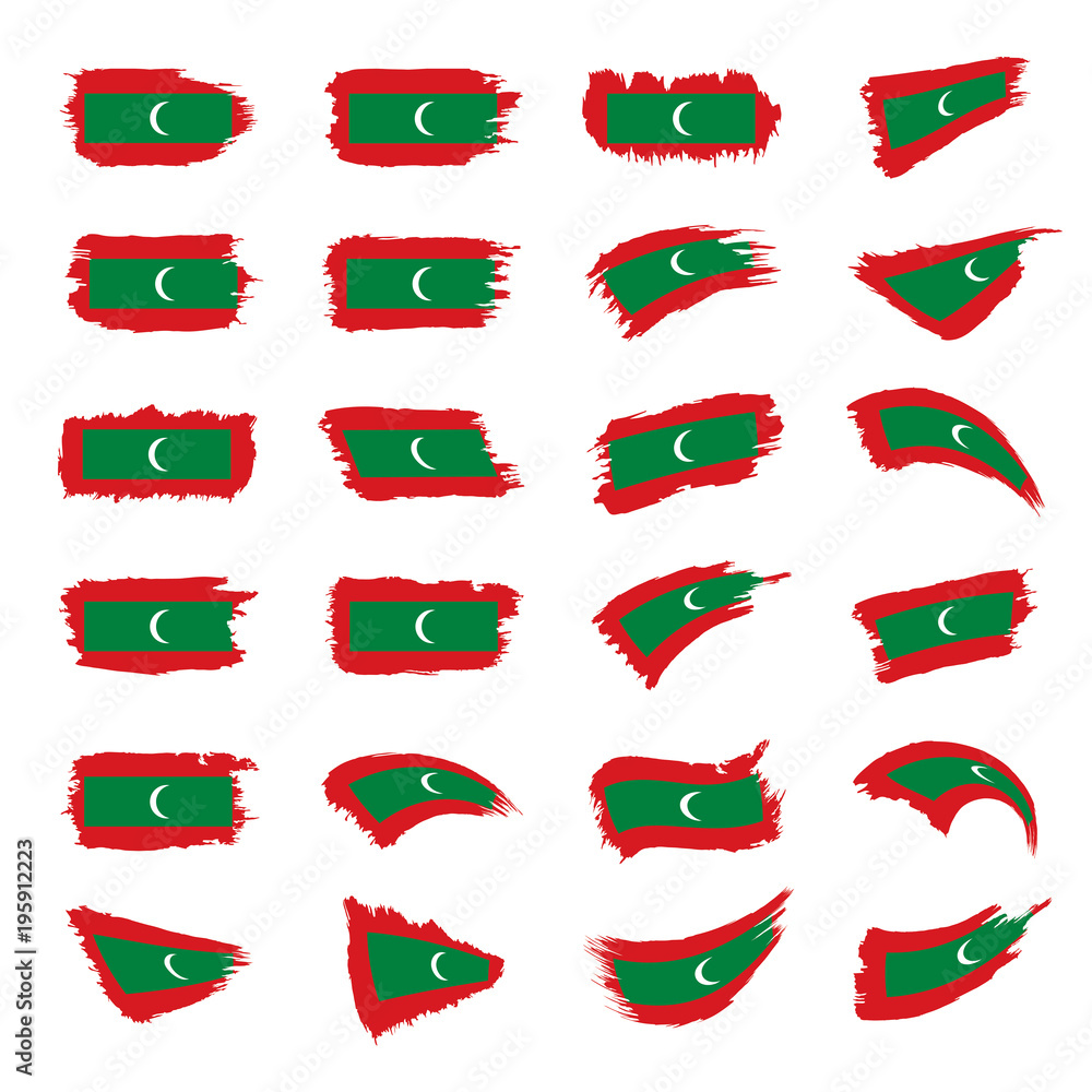 Maldives flag, vector illustration Maldives flag, vector illustration