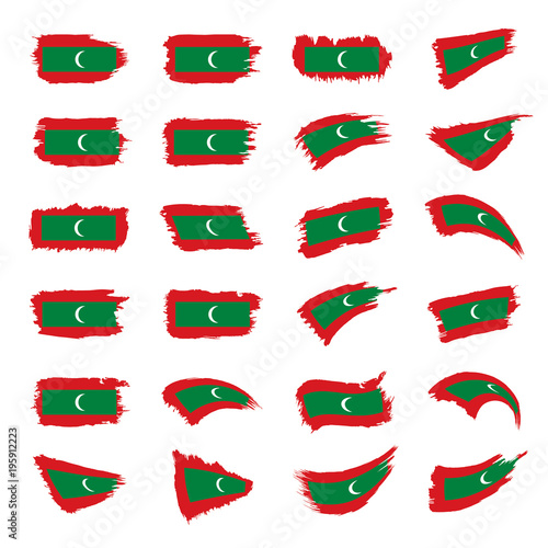 Free Download Maldives flag, vector illustration - GFXLoad