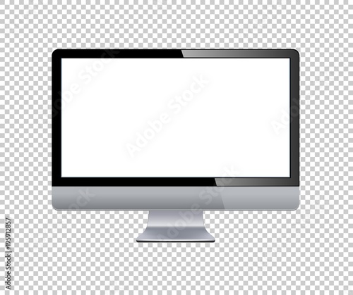 lcd tv monitor isolated vector illustration