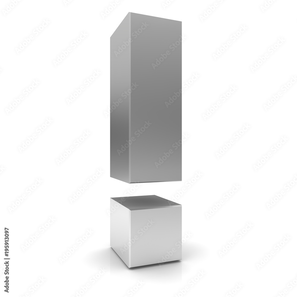 exclamation mark 3d exclamation point silver exclamation mark 3d exclamation point silver