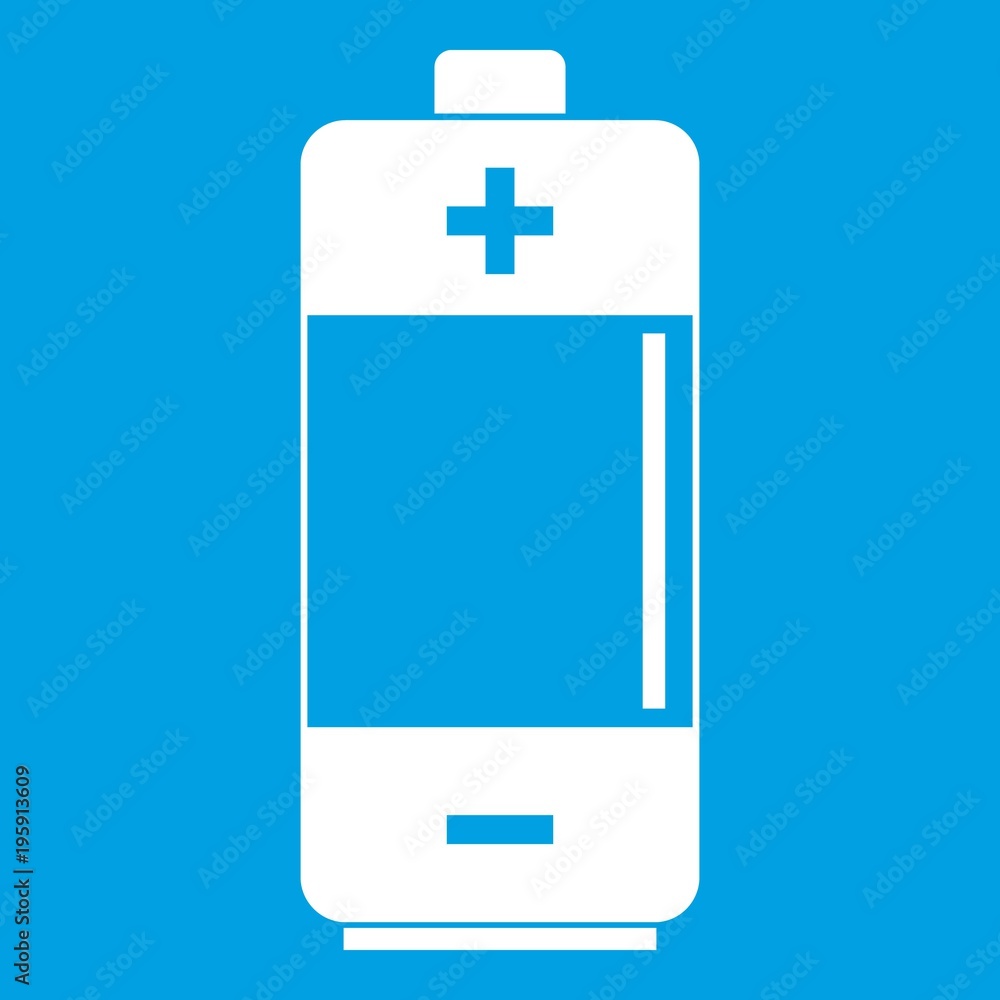 Obraz premium Alkaline battery icon white