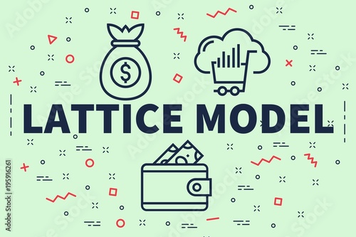 Conceptual business illustration with the words lattice model