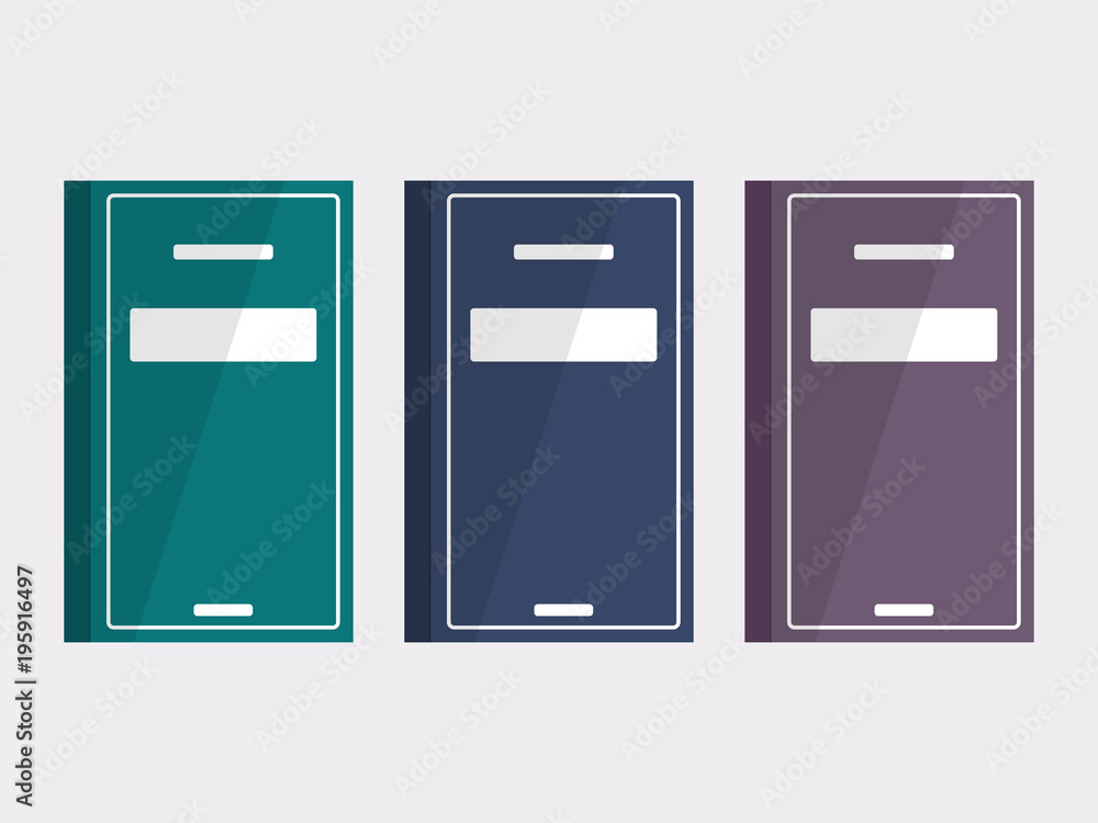 Illustration of a hard cover certificate, diploma or any kind of school or business achievement in green, blue and purple colors. Illustration of a hard cover certificate, diploma or any kind of school or business achievement in green, blue and purple colors.