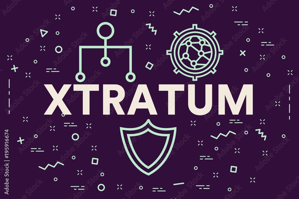 Conceptual business illustration with the words xtratum Conceptual business illustration with the words xtratum