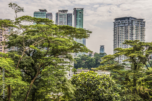 Photography View of buildings in the city of Kuala Lumpur Malaysia