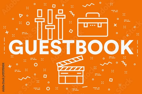 фотографія Conceptual business illustration with the words guestbook