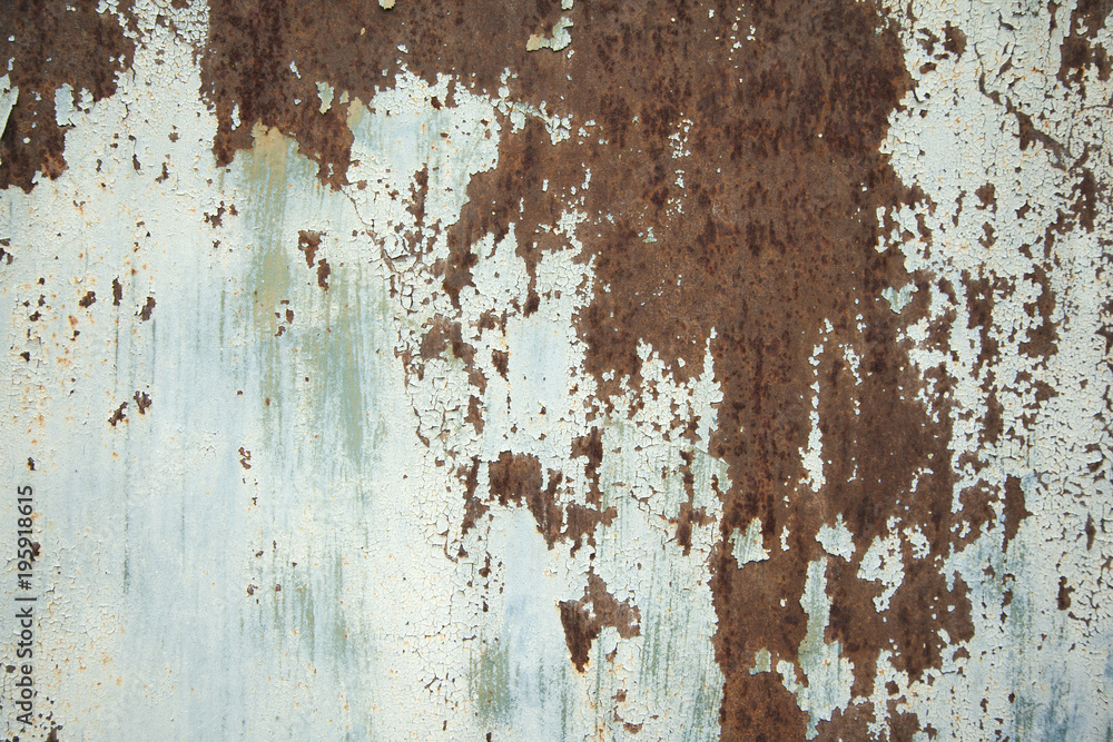 Grunge texture - the steel surface with spots of rust