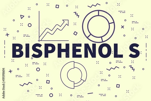 Conceptual business illustration with the words bisphenol s photo