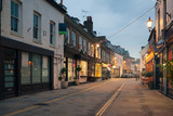 a romantic view of church street in Richmond at sunset with all signs and ads removed