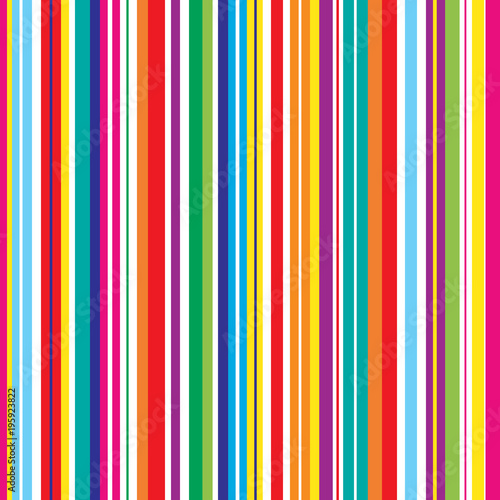 Colorful stripes seamless bright pattern. Stylish striped vector background. Abstract retro stereo effect with multicolor stripes.