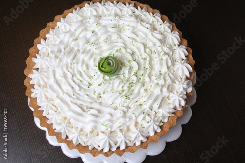 Lemon pie in dark background