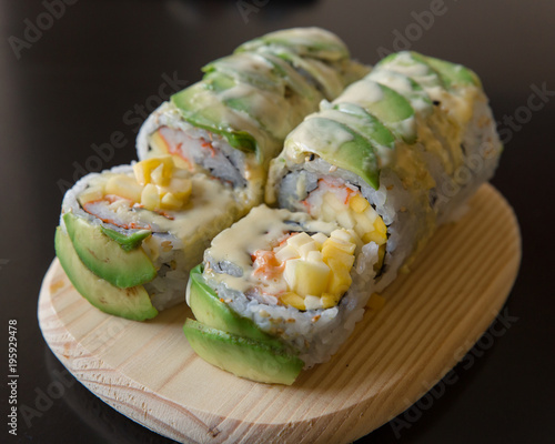 Avocado sushi rolls