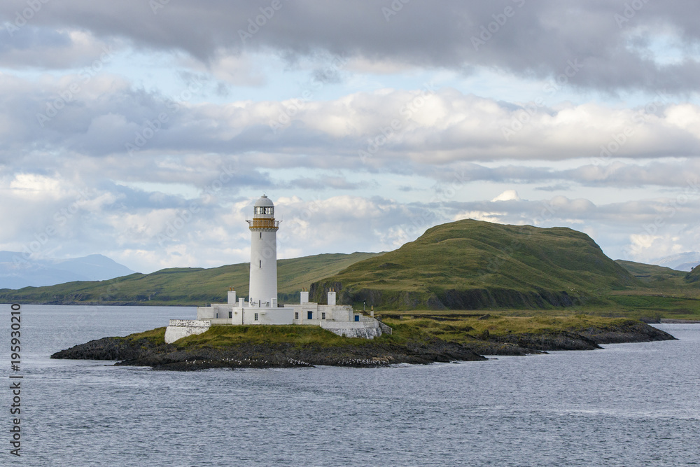 Oban, Scotland / United Kingdom - Jul 09 2017: Eilean Musdile Lighthouse..