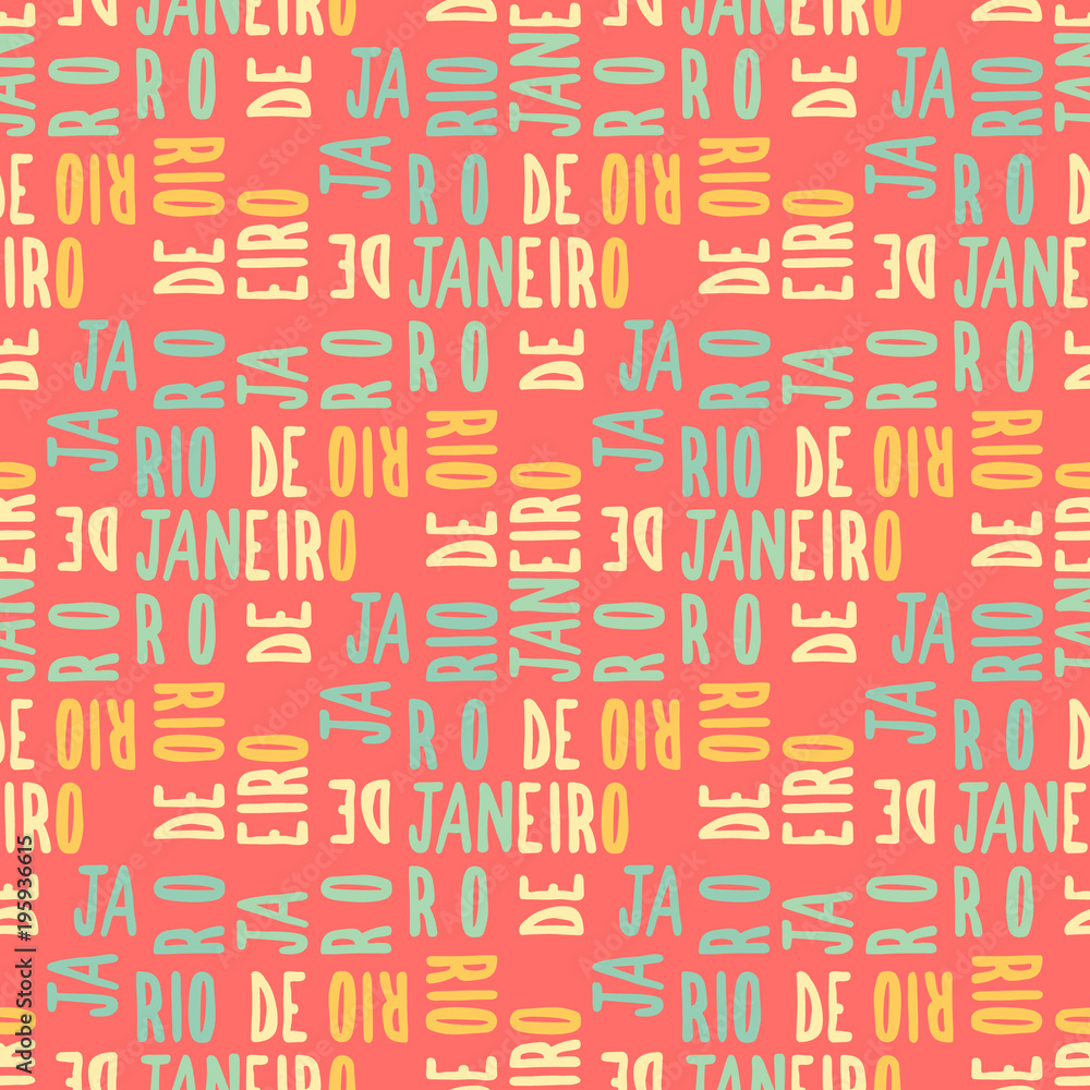 Rio de Janeiro
 seamless pattern. Autentic artistic design for background.