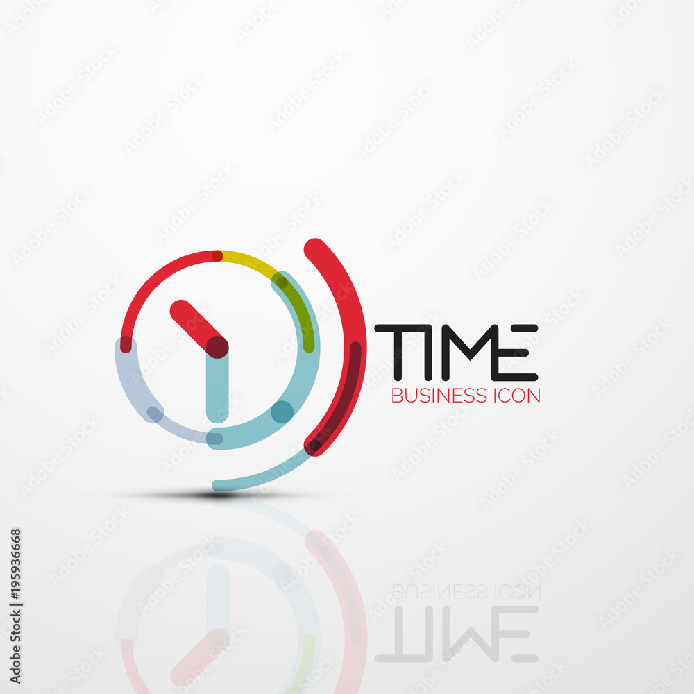 Vector abstract logo idea, time concept or clock business icon Vector abstract logo idea, time concept or clock business icon