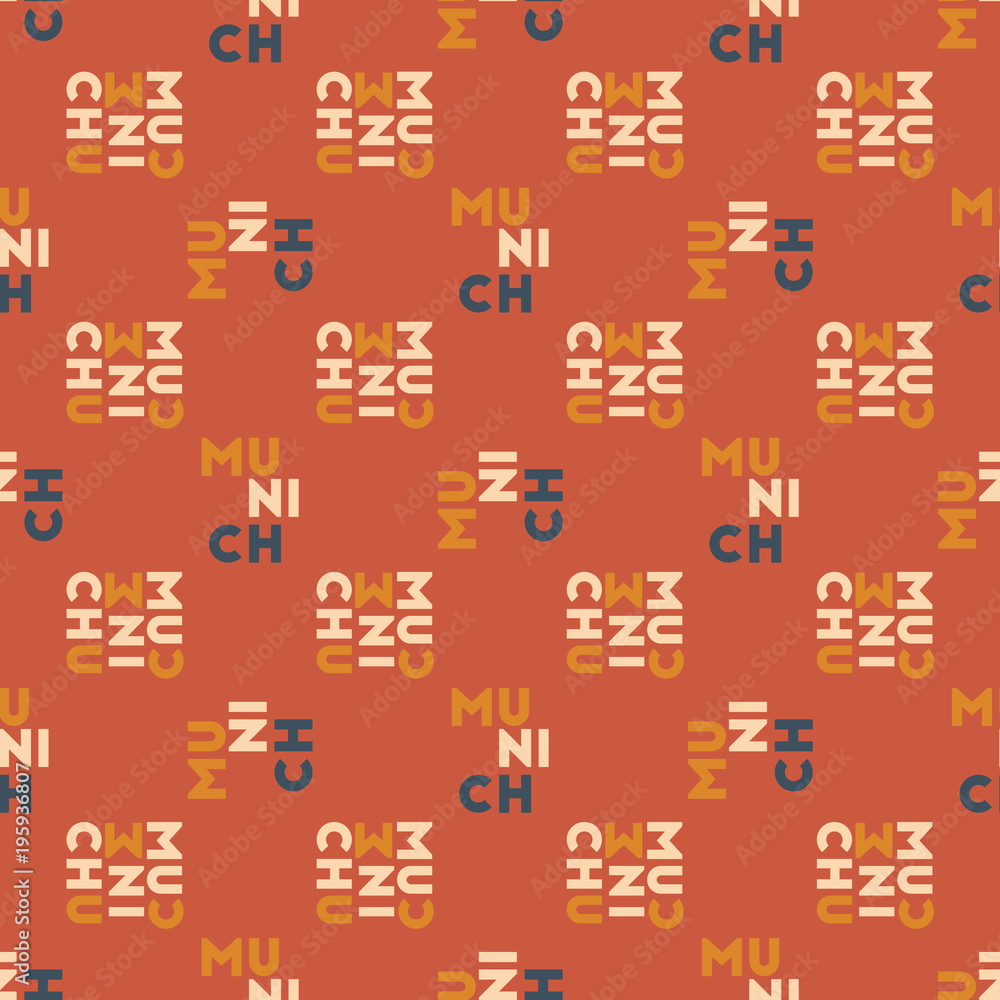 Obraz premium Munich seamless pattern. Autentic artistic design for background.