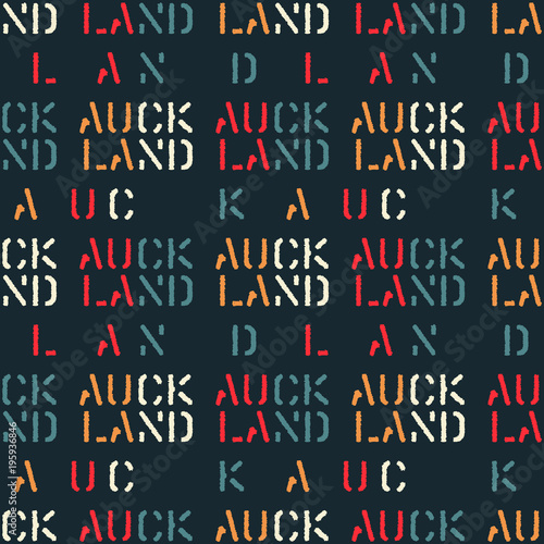 Auckland
 seamless pattern. Autentic artistic design for background. photo