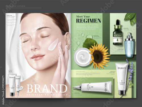Cosmetic magazine template