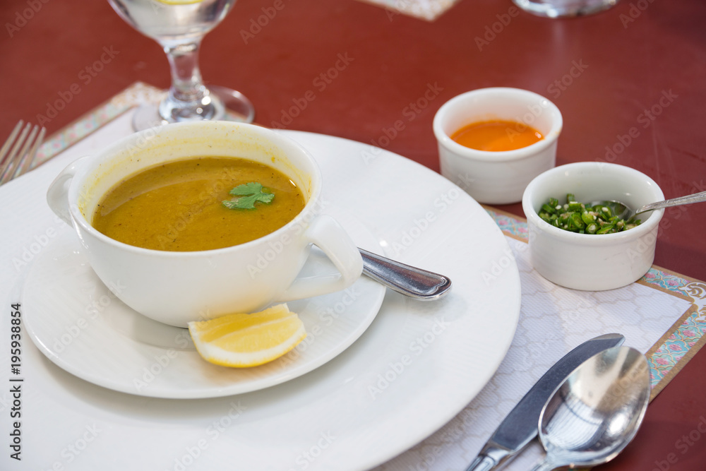 Mulligatawny Shorba soup, Indian cuisine Mulligatawny Shorba soup, Indian cuisine