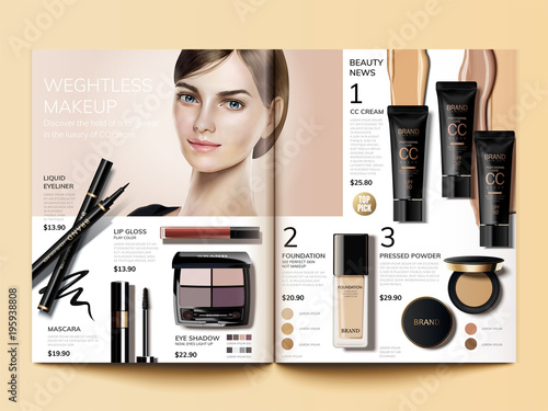 Cosmetic magazine template