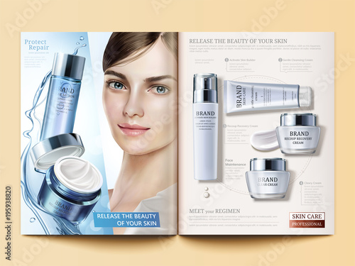 Cosmetic magazine template