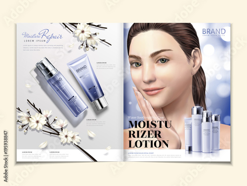 Cosmetic magazine template