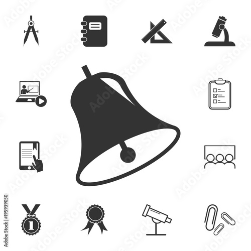 bell icon. Detailed set of education element icons. Premium quality graphic design. One of the collection icons for websites, web design, mobile app