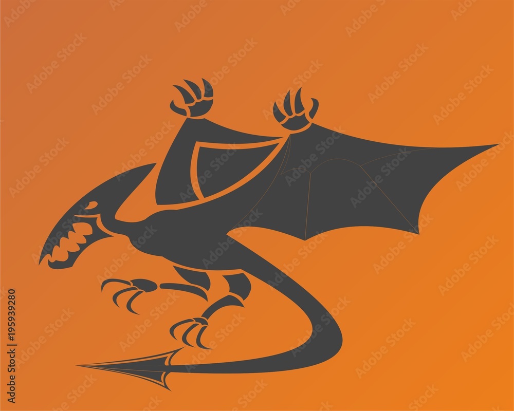 Naklejka premium pterodactyl emblem