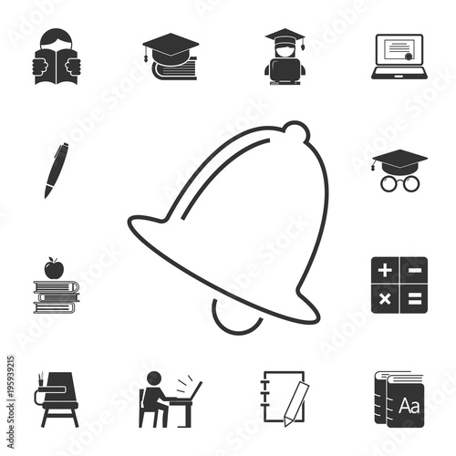 bell line icon. Detailed set of education element icons. Premium quality graphic design. One of the collection icons for websites, web design, mobile app