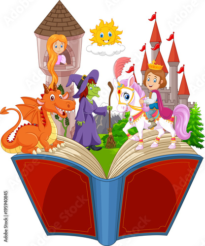Imagination in a children fairy tail fantasy book