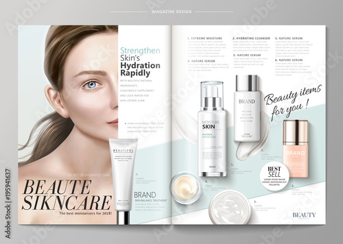 Elegant skin care magazine template
