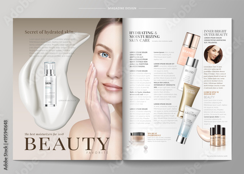 Elegant skin care magazine template