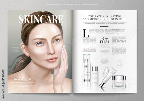 Elegant skin care magazine template