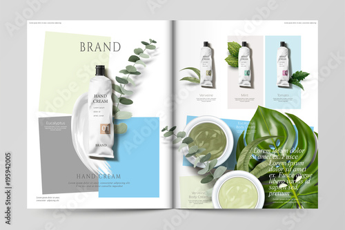 Cosmetic magazine template