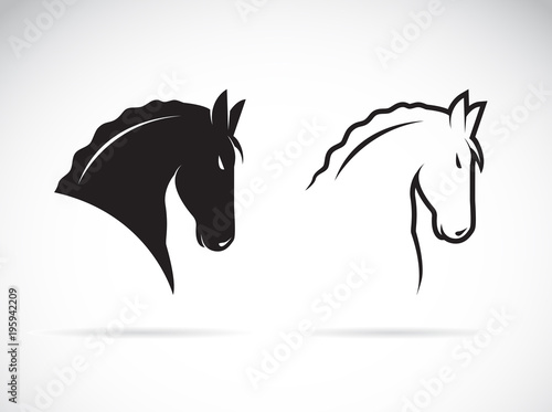 Vector of horse head design on white background. Wild Animals. Easy editable layered vector illustration.