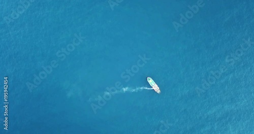 Aerial view of a ship 