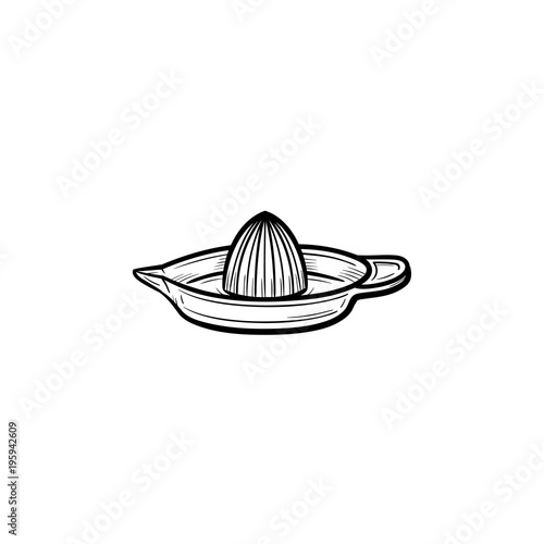 Lemon squeezer hand drawn outline doodle icon