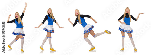 Cheerleader isolated on the white background © Elnur