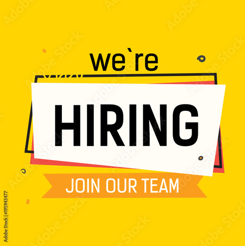 We Are Hiring Join our Team Lettering