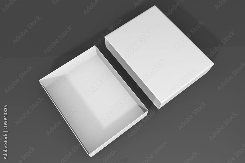 blank boxes branding mockup on isoleted on dark grey background . 3d rendering blank boxes branding mockup on isoleted on dark grey background . 3d rendering