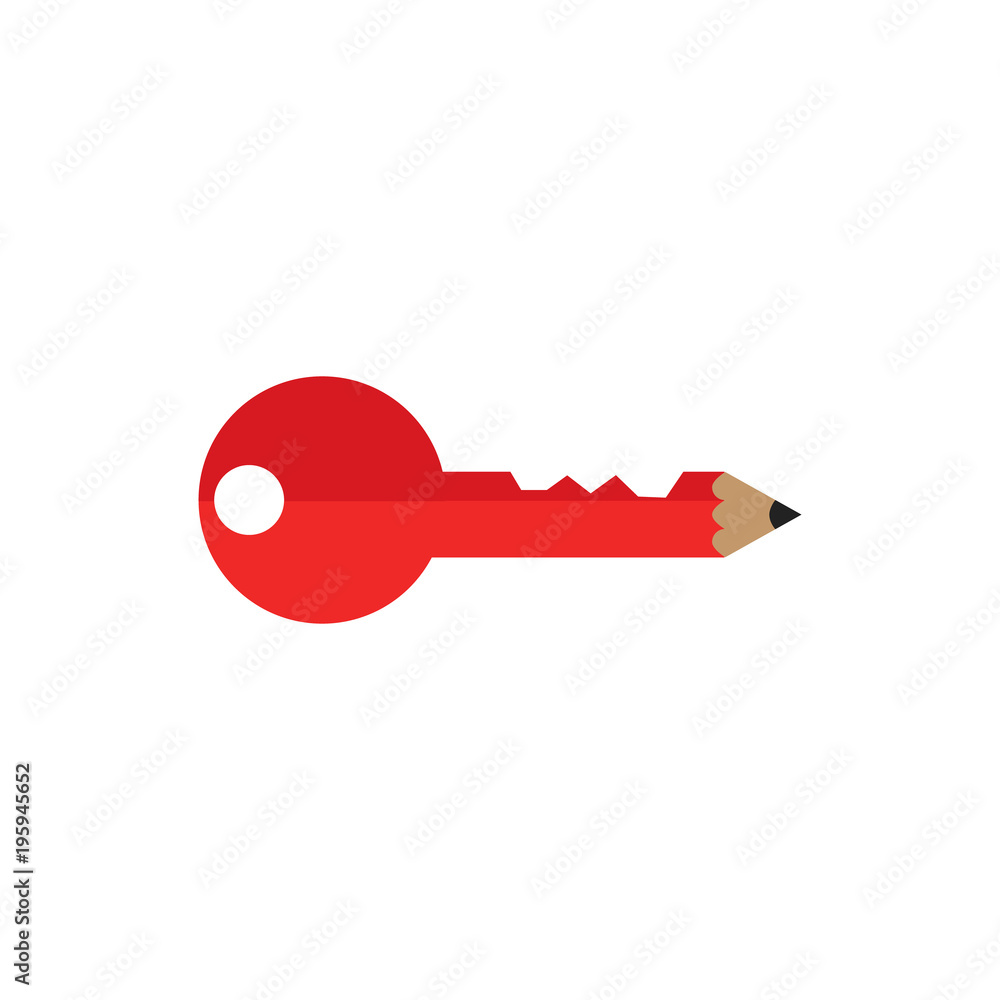 Pencil Key Logo Icon Design Pencil Key Logo Icon Design