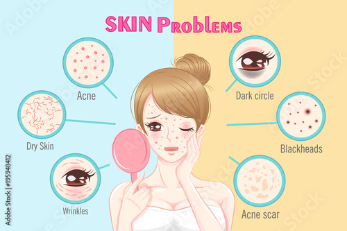 woman with skin problem