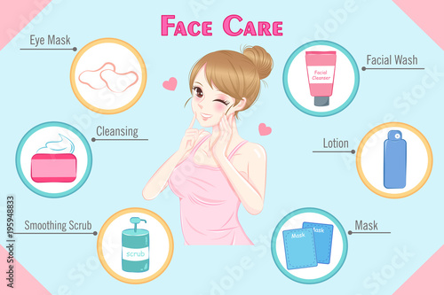 woman with face care
