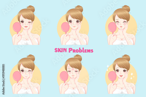 woman with skin problem