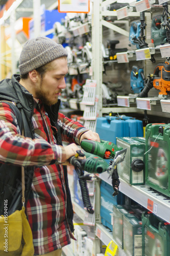 Man in a hardware store photo