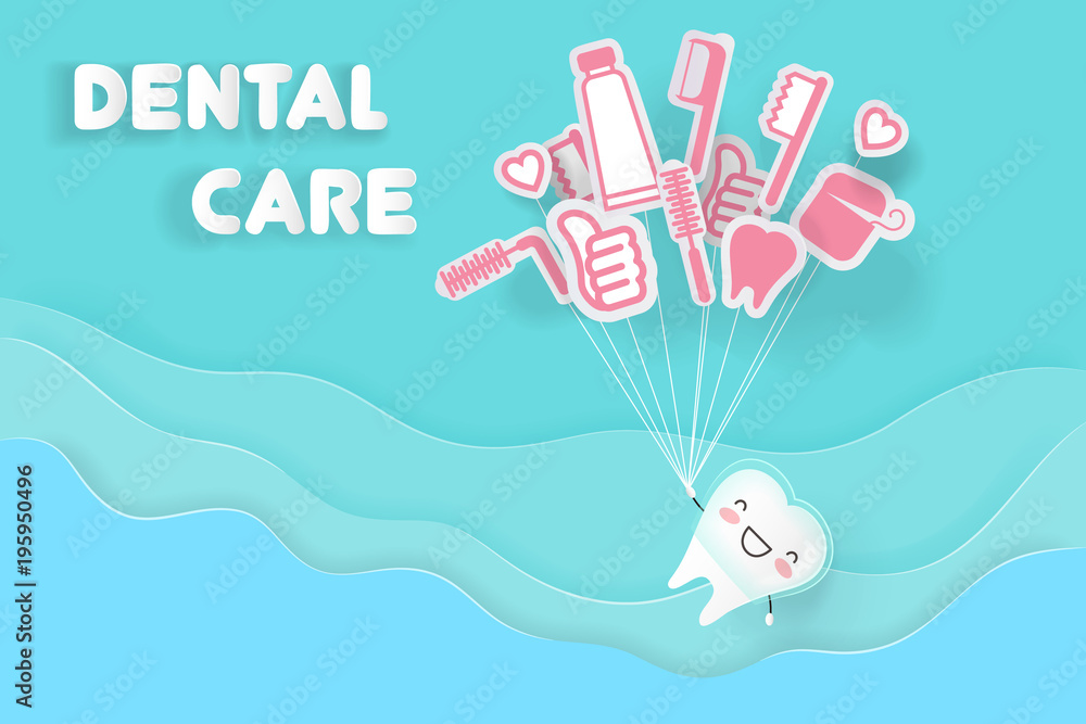 Fotografie tooth with dental care