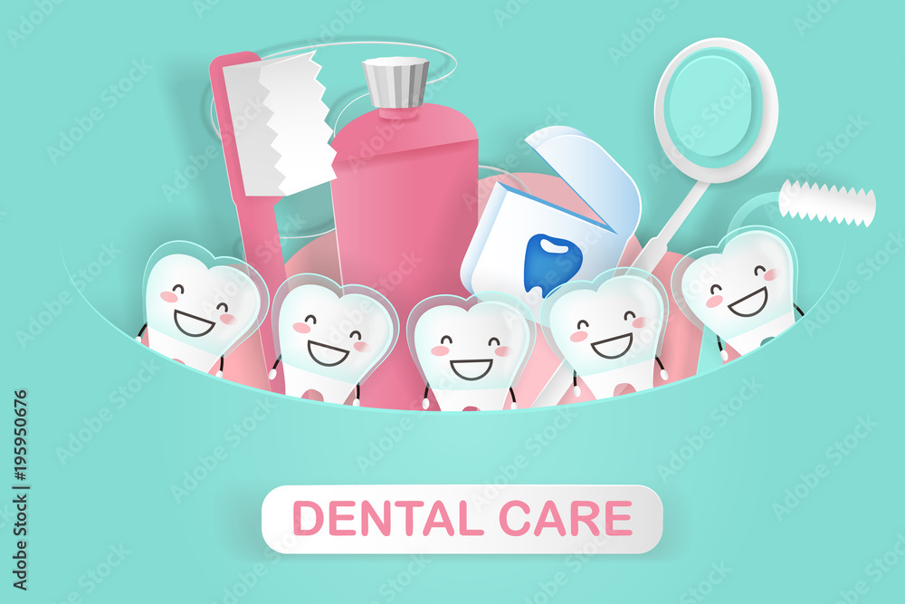 Fotografie tooth with dental care