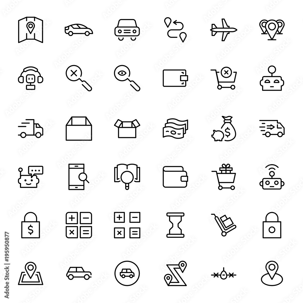 Fototapeta premium Online shopping flat icon